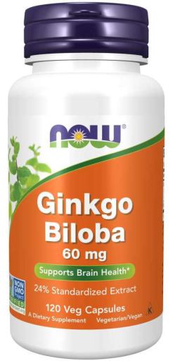 Ginkgo Biloba 60 mg Veggie Capsules